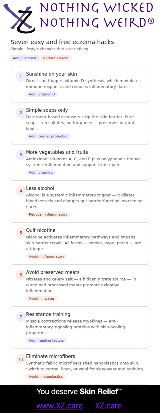 7 + 1 free and easy lifestyle HACKS for your eczema